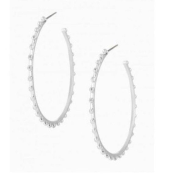 :: Stella & Dot SILVER Isadora Hoops - Picture 2 of 6